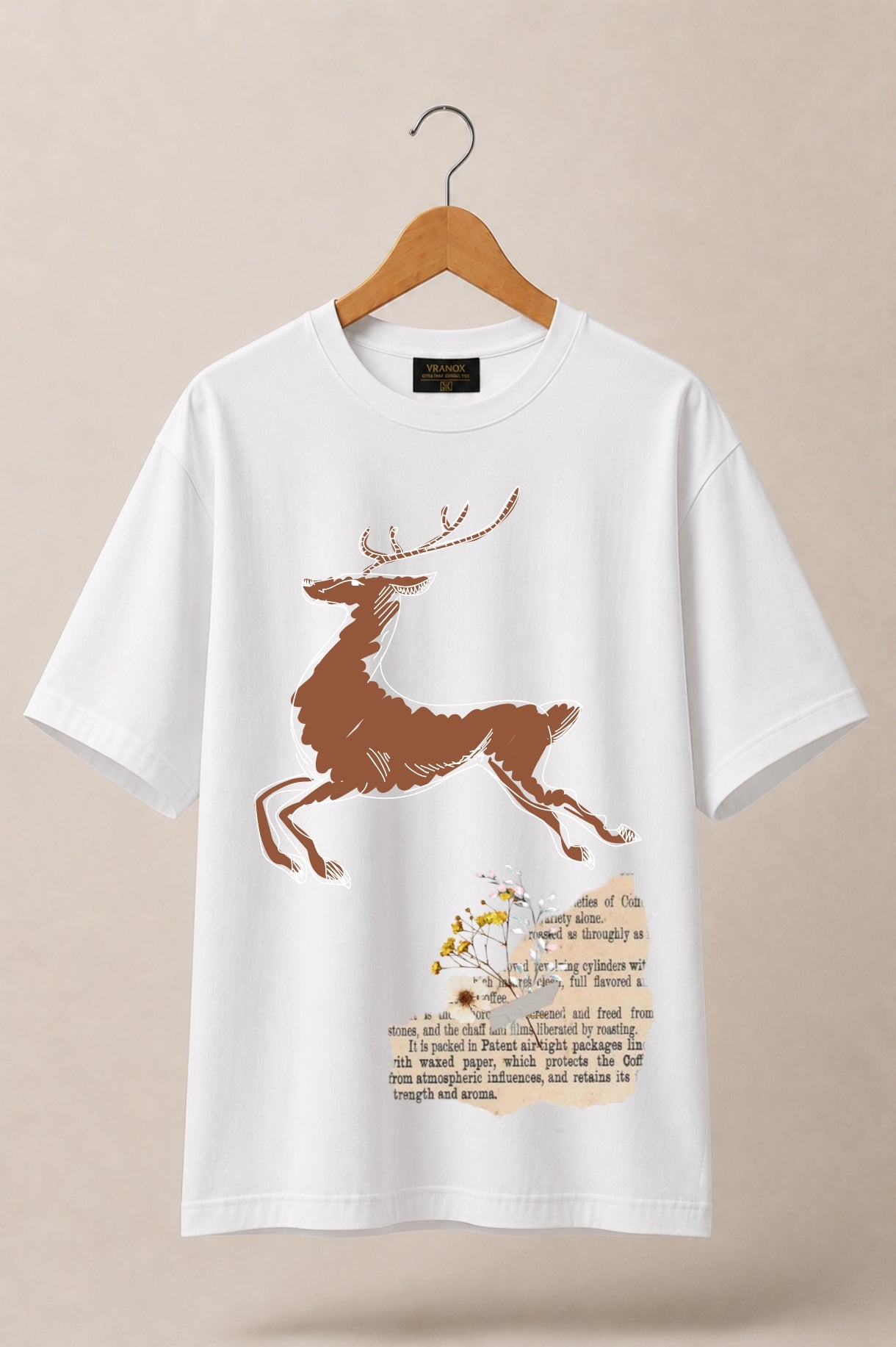 Vintage Deer Oversized T-Shirt | Unisex