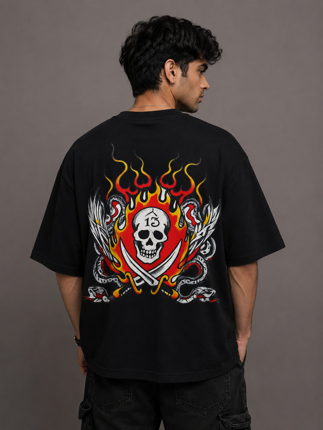 Fire Oversized T-Shirt | Unisex